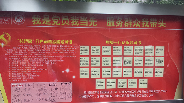 重庆市沙坪坝区联芳街道党员志愿服务宣传展板